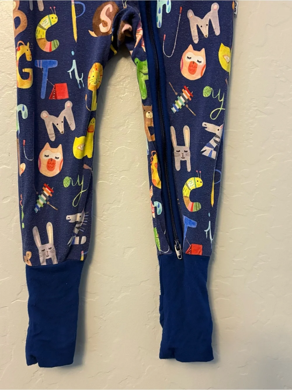 Little Sleepies alphabet friends bamboo convertible pajamas 18-24 months